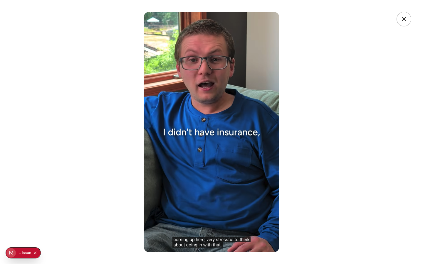 Aspen video playing with captions
